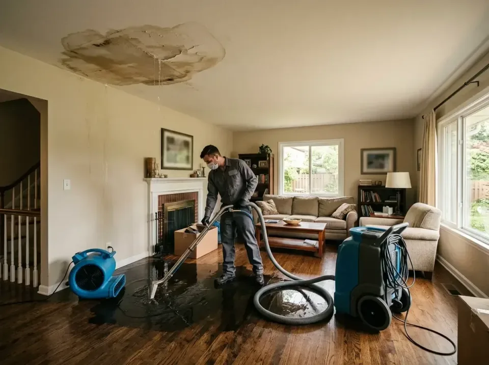 attic-pipe-burst-ceiling-drip-008 — frequently asked questions, Water Damage Restoration & Carpet Care in Prescott, WI